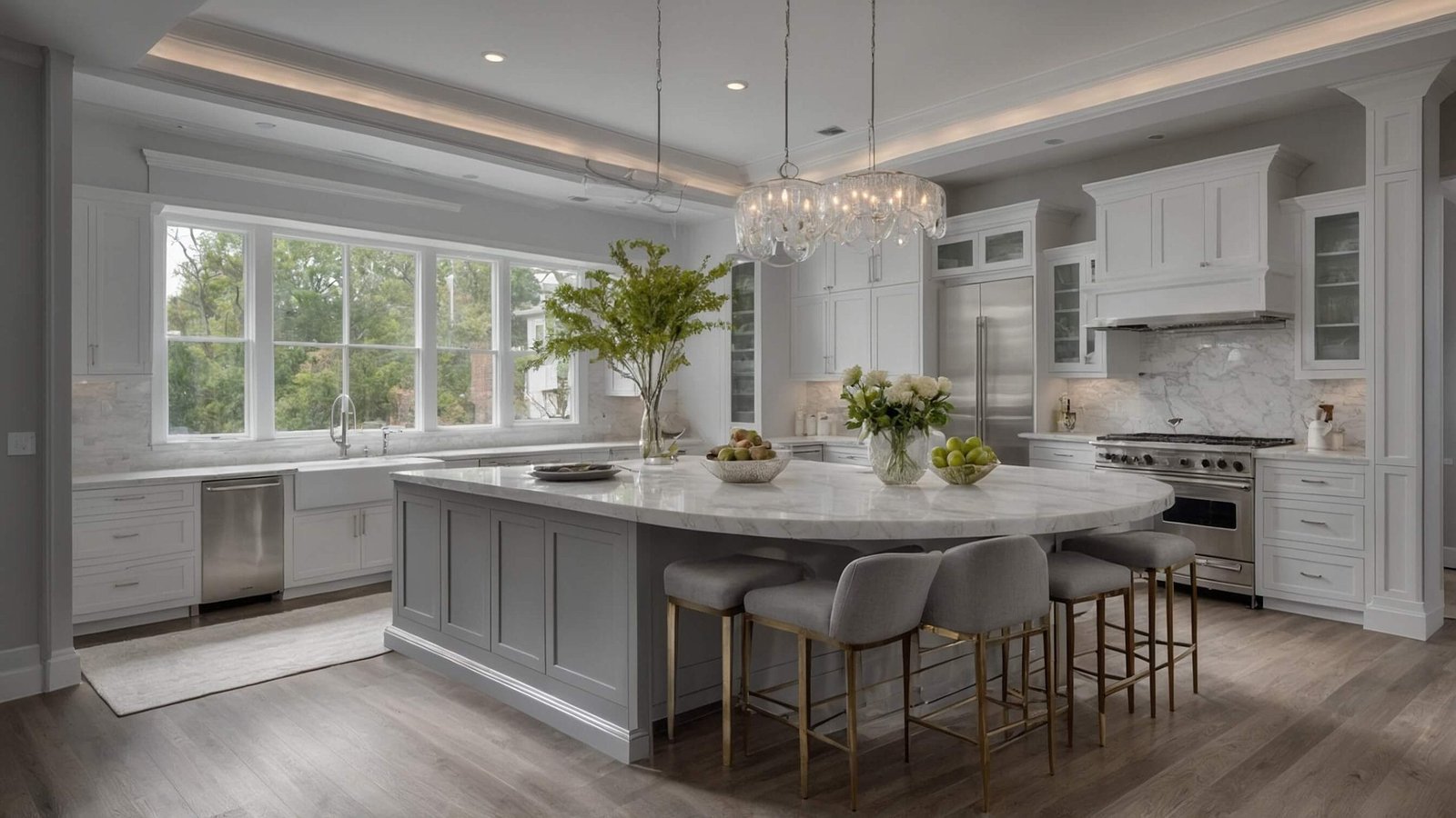 Home Renovation In Utah 2 A Kitchen With A Large Island, Utah Home Renovation